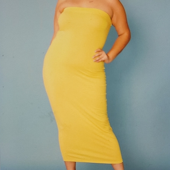 PLT Plus Charcoal Grey Bandeau Midaxi Dress - Picture 5 of 7